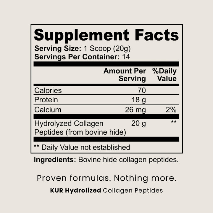 KUR Collagen Peptides - Unflavored